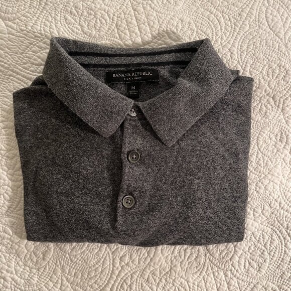Banana Republic Silk Linen Polo – Men’s M (Fits Small) - Picture 4 of 12